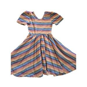 Saint Ida The 80's Rainbow Stripe Dress